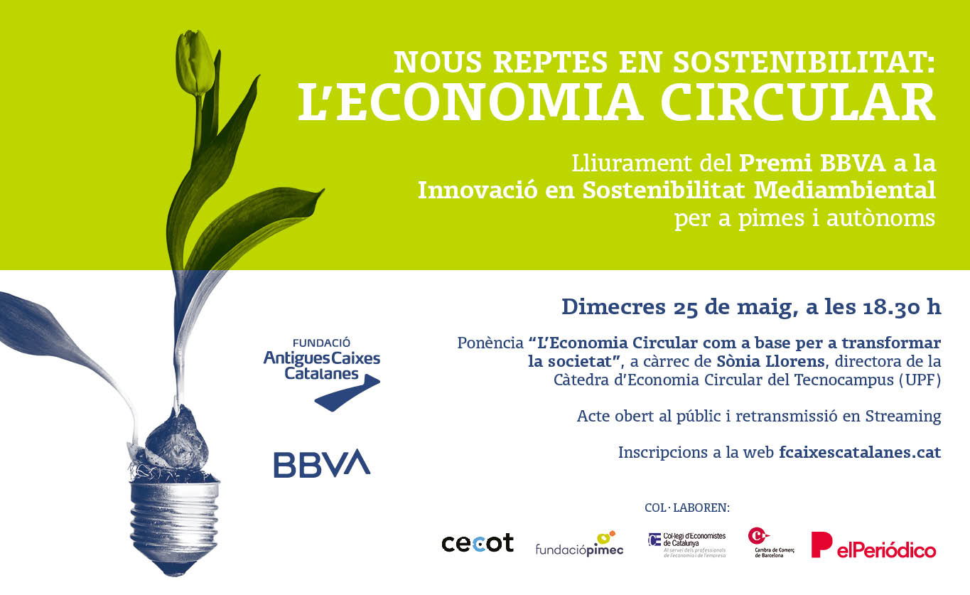 Conferència i acte de lliurament del Premi BBVA a la Innovació en Sostenibilitat Mediambiental
